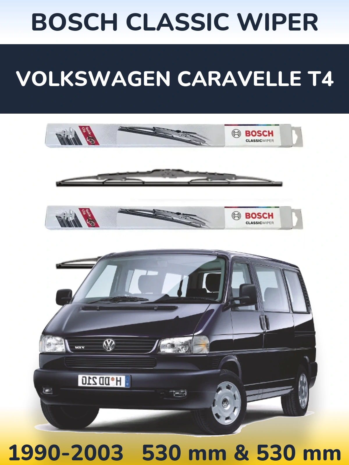 Torkarblad BOSCH Classic Wiper för Volkswagen Caravelle T4