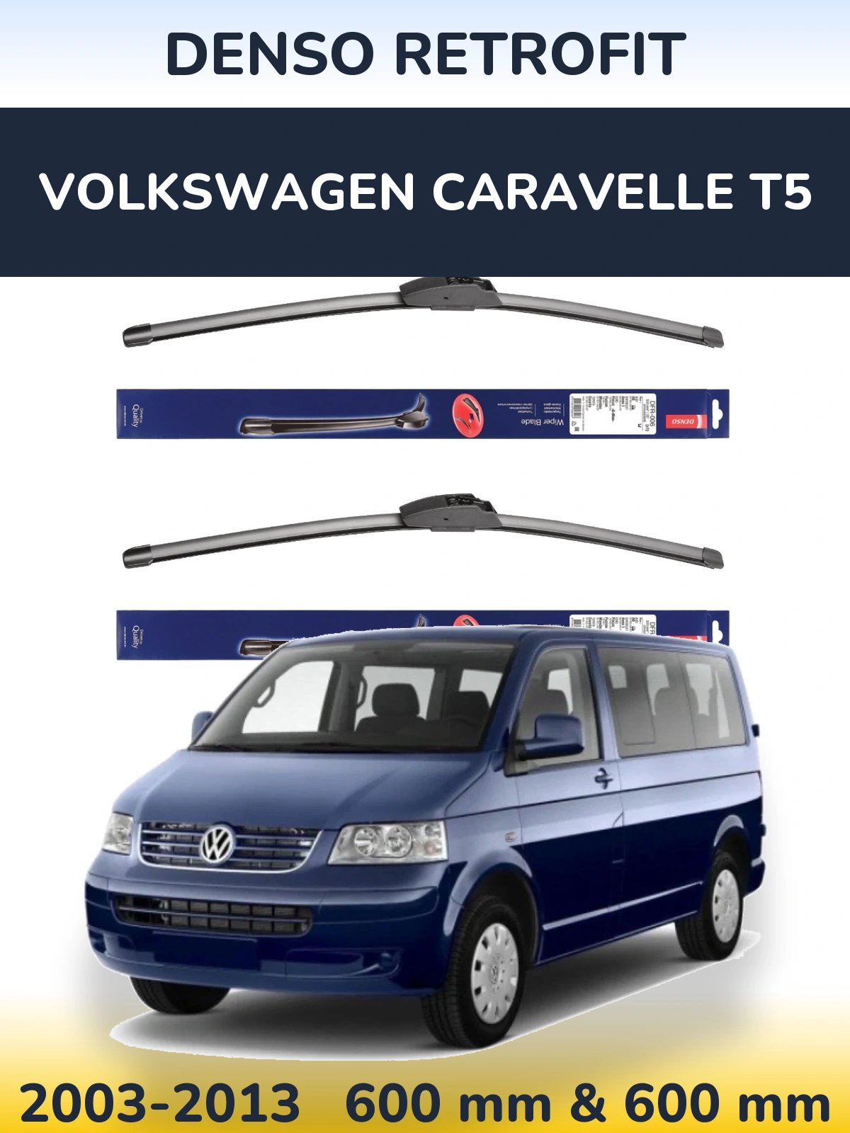 Torkarblad Denso Retrofit för Volkswagen Caravelle T5