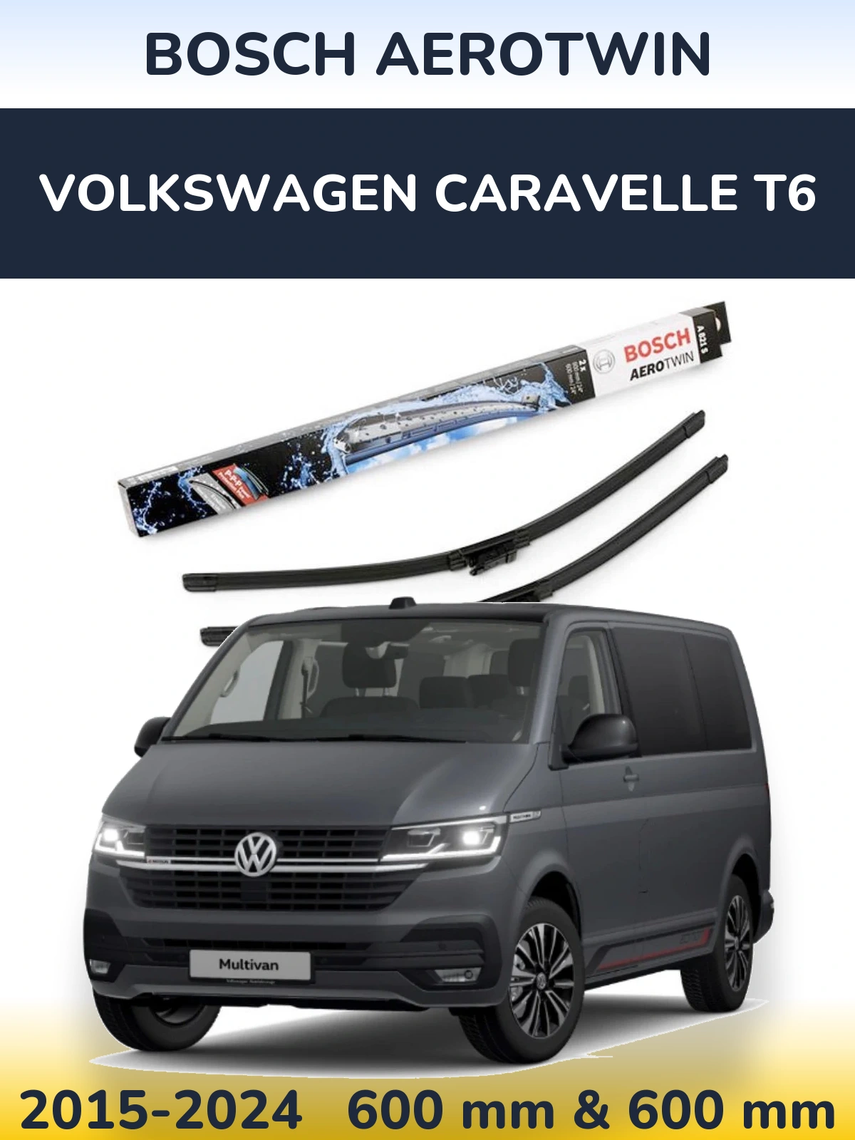 Torkarblad BOSCH AeroTwin för Volkswagen Caravelle T6