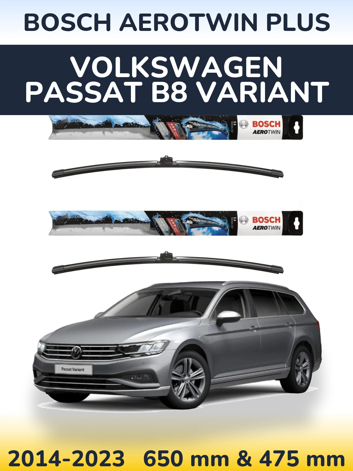 Torkarblad BOSCH AeroTwin Plus för Volkswagen Passat B8 Variant