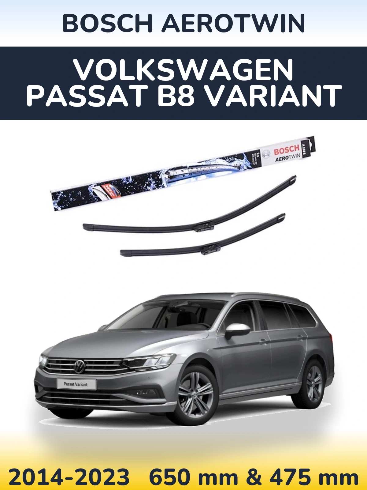 Torkarblad BOSCH AeroTwin för Volkswagen Passat B8 Variant