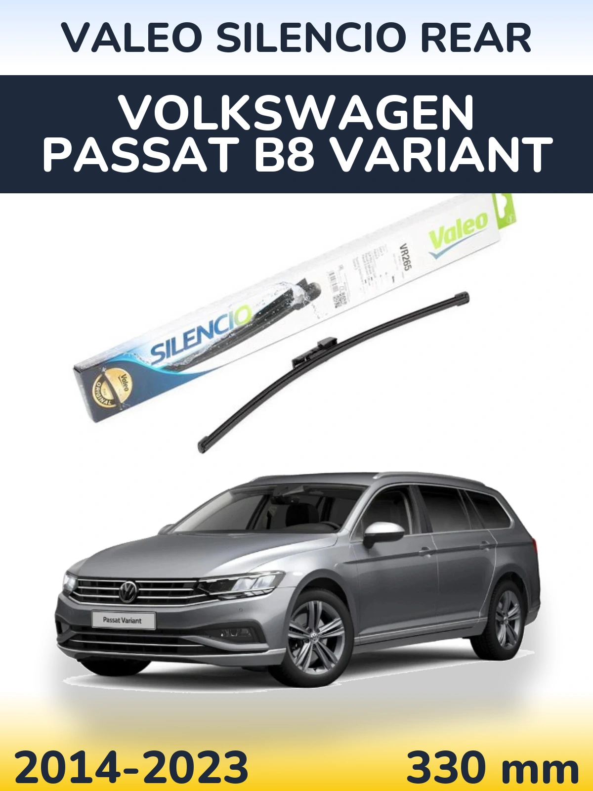 Torkarblad Valeo Silencio Rear för Volkswagen Passat B8 Variant