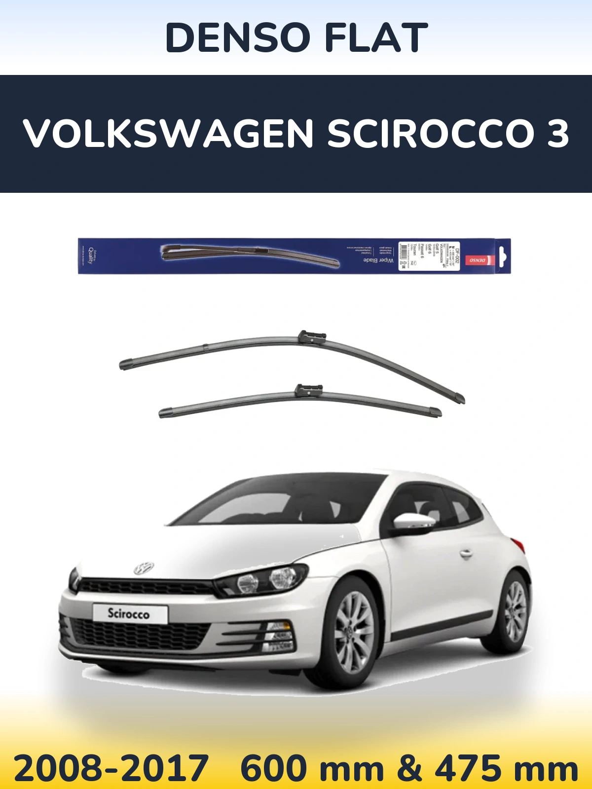 Torkarblad Denso Flat för Volkswagen Scirocco 3