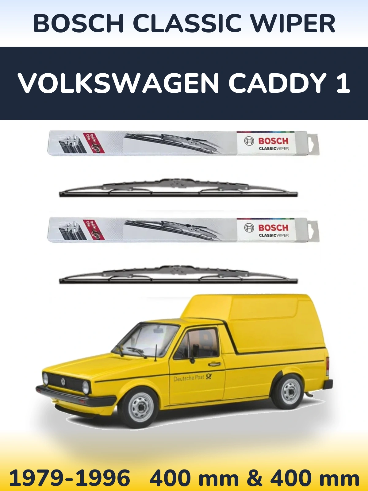 Torkarblad BOSCH Classic Wiper för Volkswagen Caddy 1