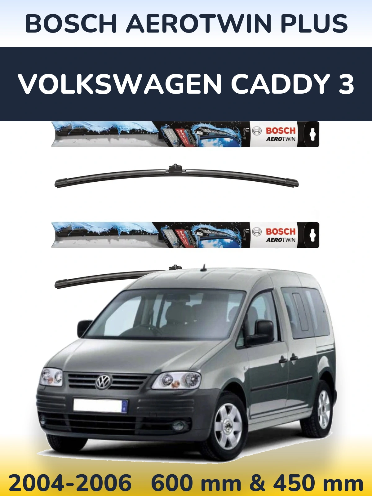 Torkarblad BOSCH AeroTwin Plus för Volkswagen Caddy 3