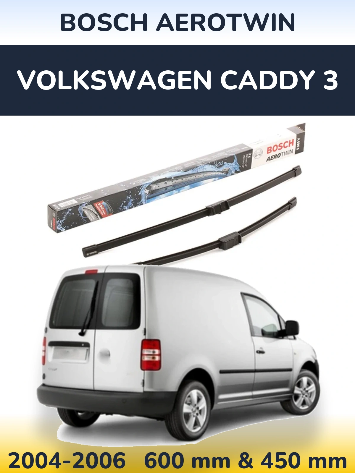 Torkarblad BOSCH AeroTwin för Volkswagen Caddy 3