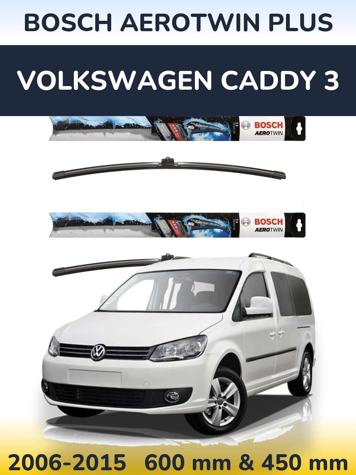 Torkarblad BOSCH AeroTwin Plus för Volkswagen Caddy 3