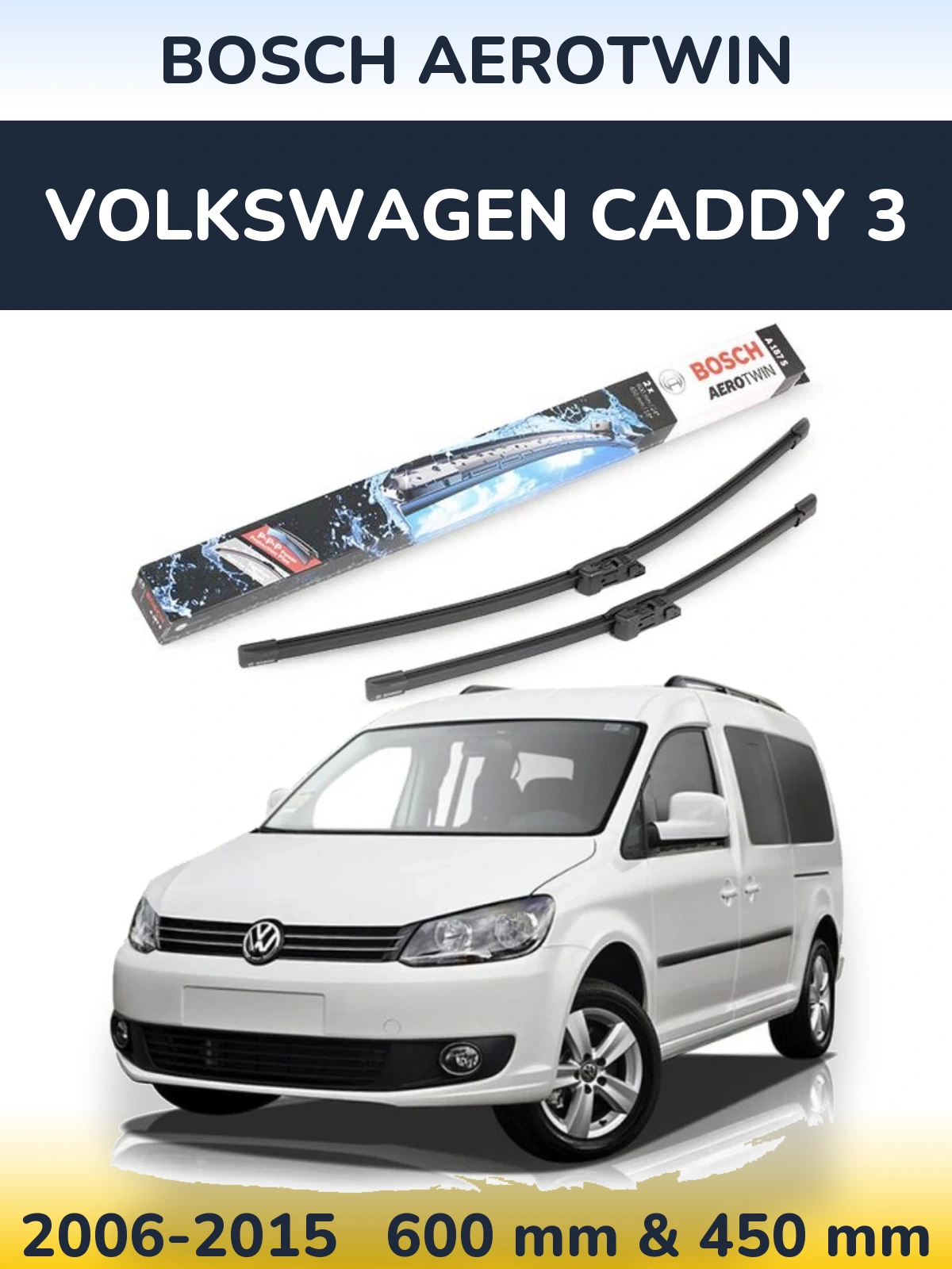 Torkarblad BOSCH AeroTwin för Volkswagen Caddy 3