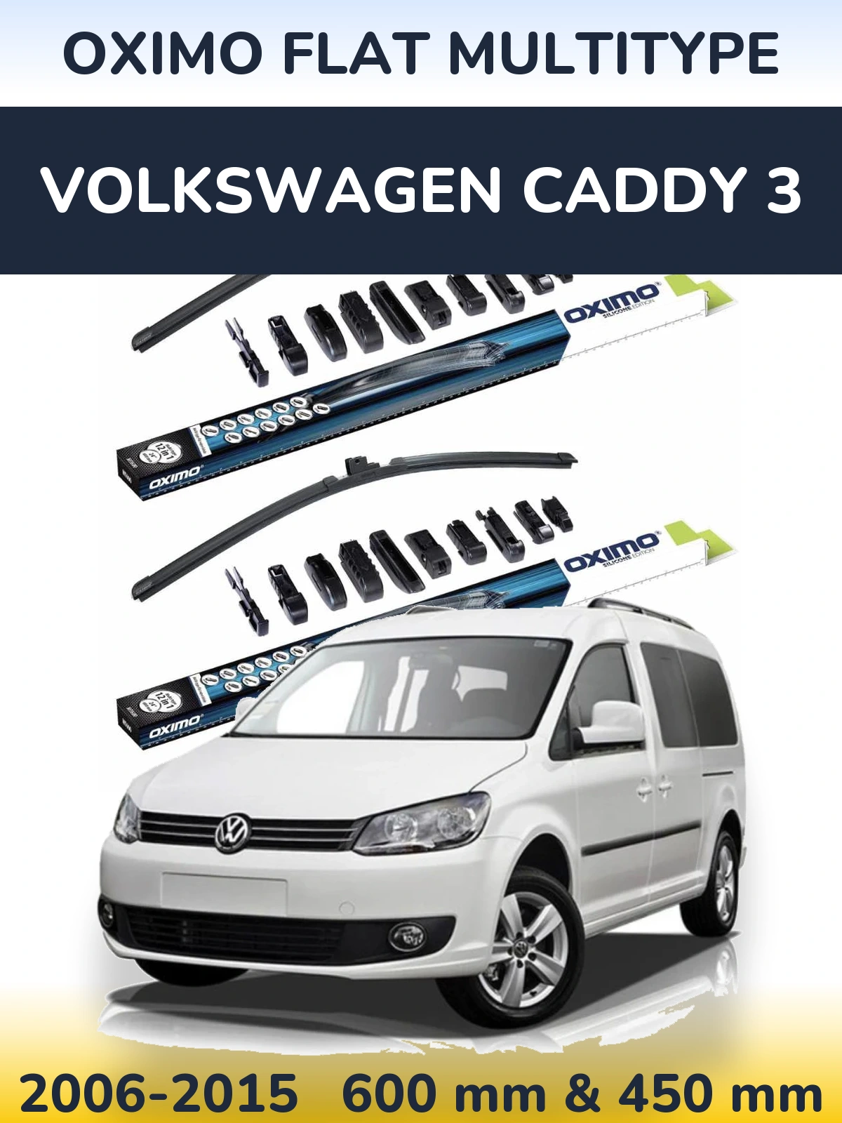 Torkarblad Oximo Flat MultiType för Volkswagen Caddy 3
