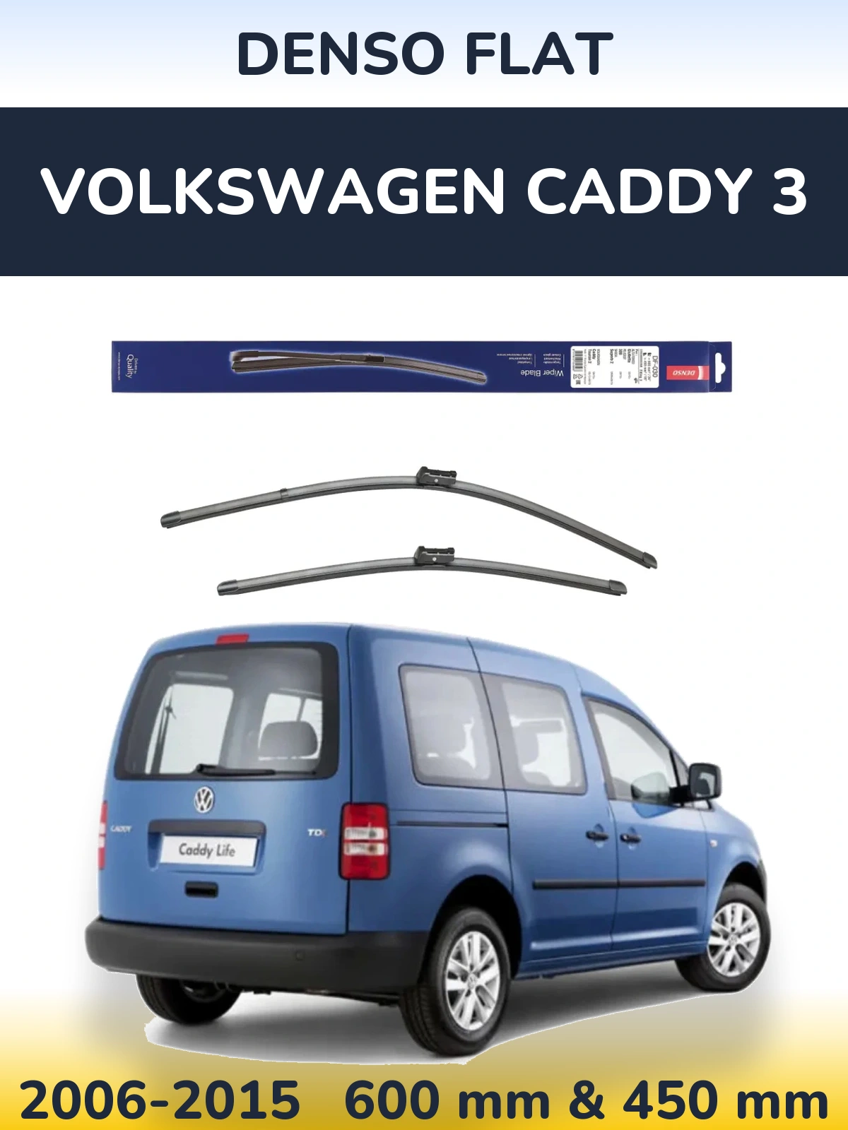 Torkarblad Denso Flat för Volkswagen Caddy 3
