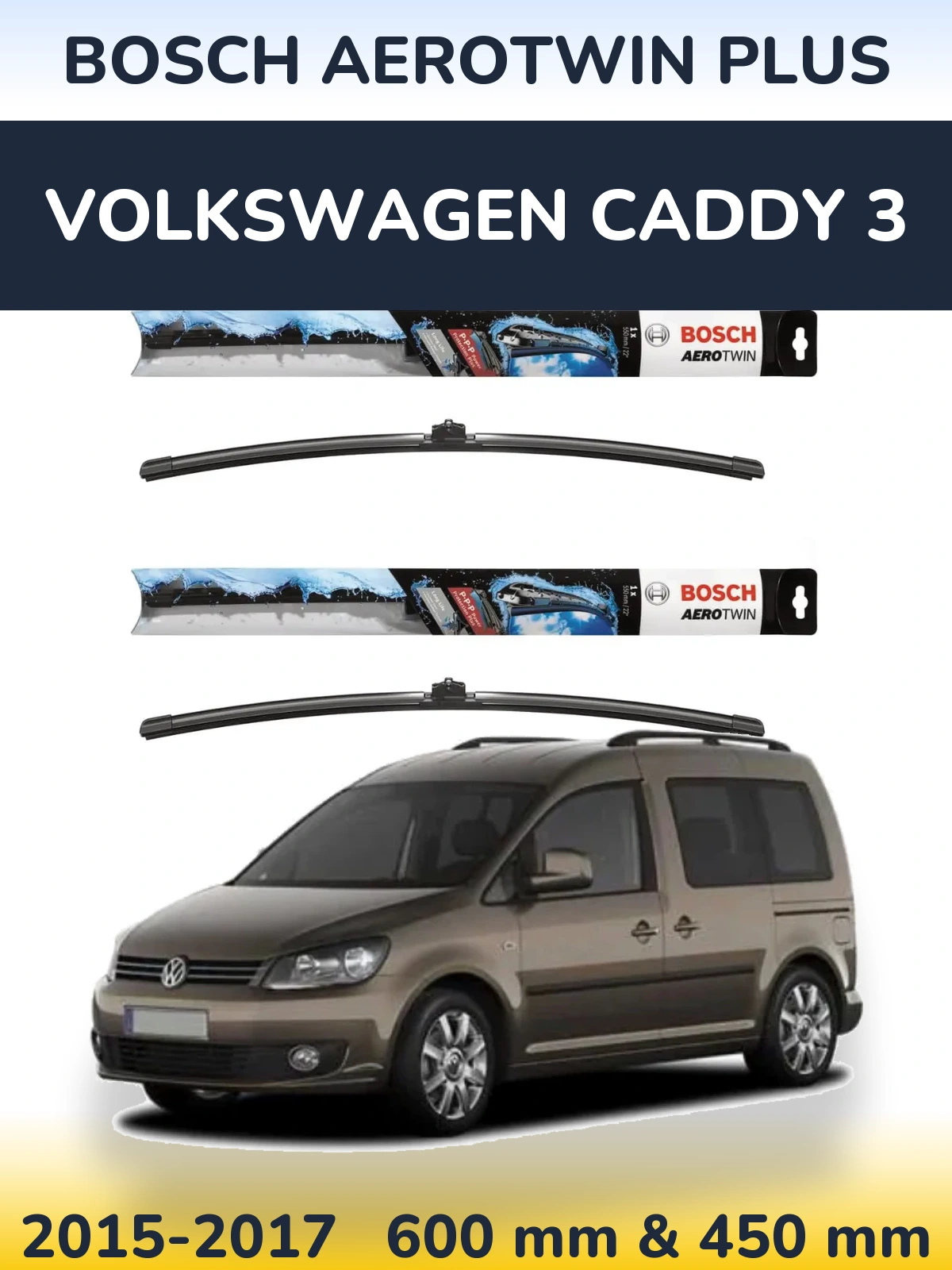 Torkarblad BOSCH AeroTwin Plus för Volkswagen Caddy 3