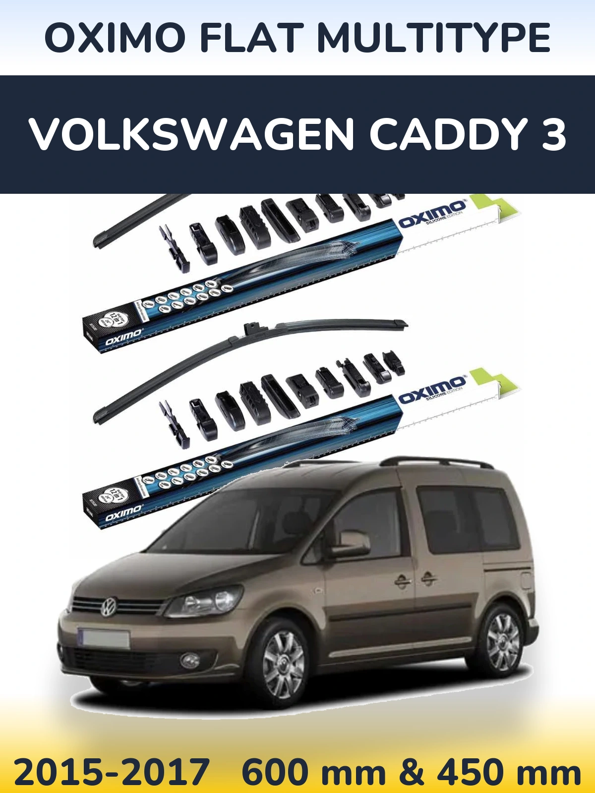 Torkarblad Oximo Flat MultiType för Volkswagen Caddy 3