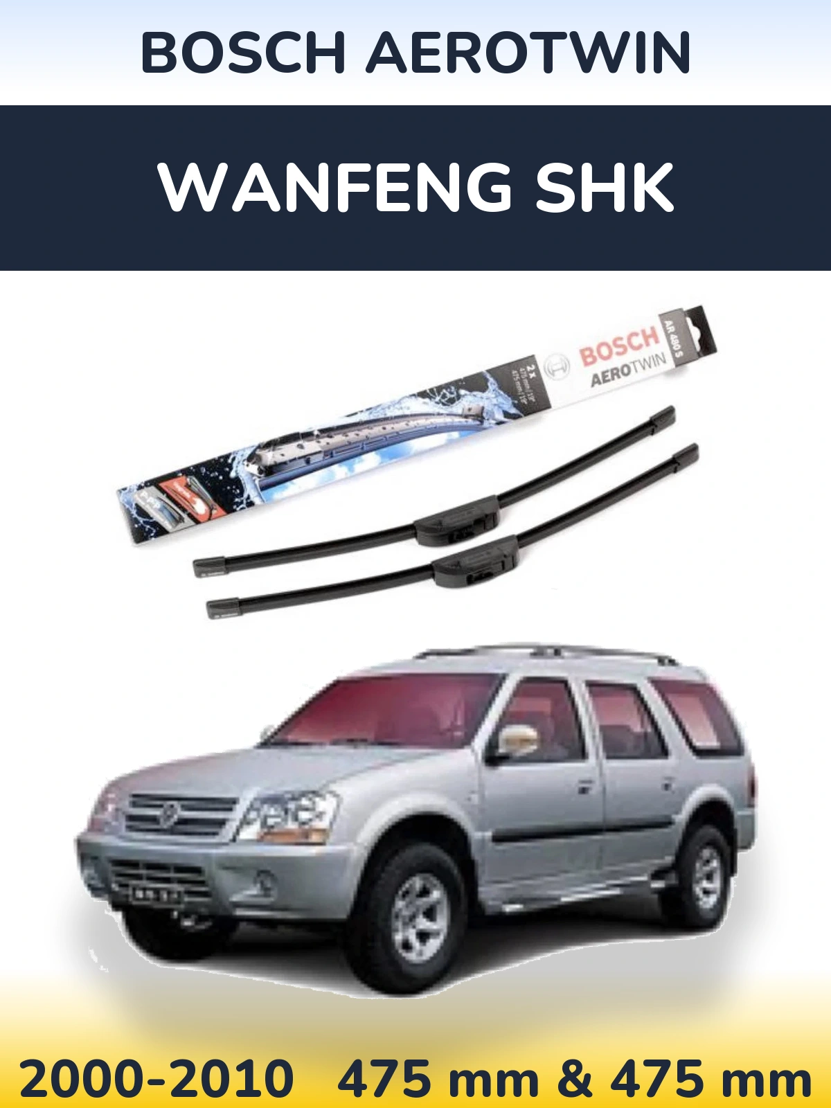 Torkarblad BOSCH AeroTwin för Wanfeng SHK