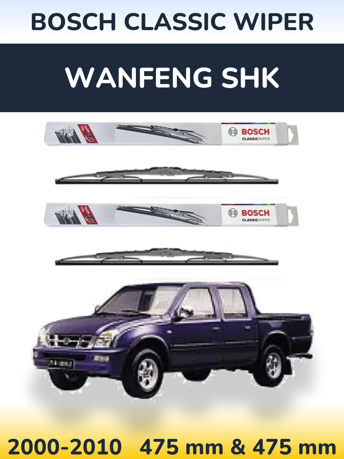 Torkarblad BOSCH Classic Wiper för Wanfeng SHK