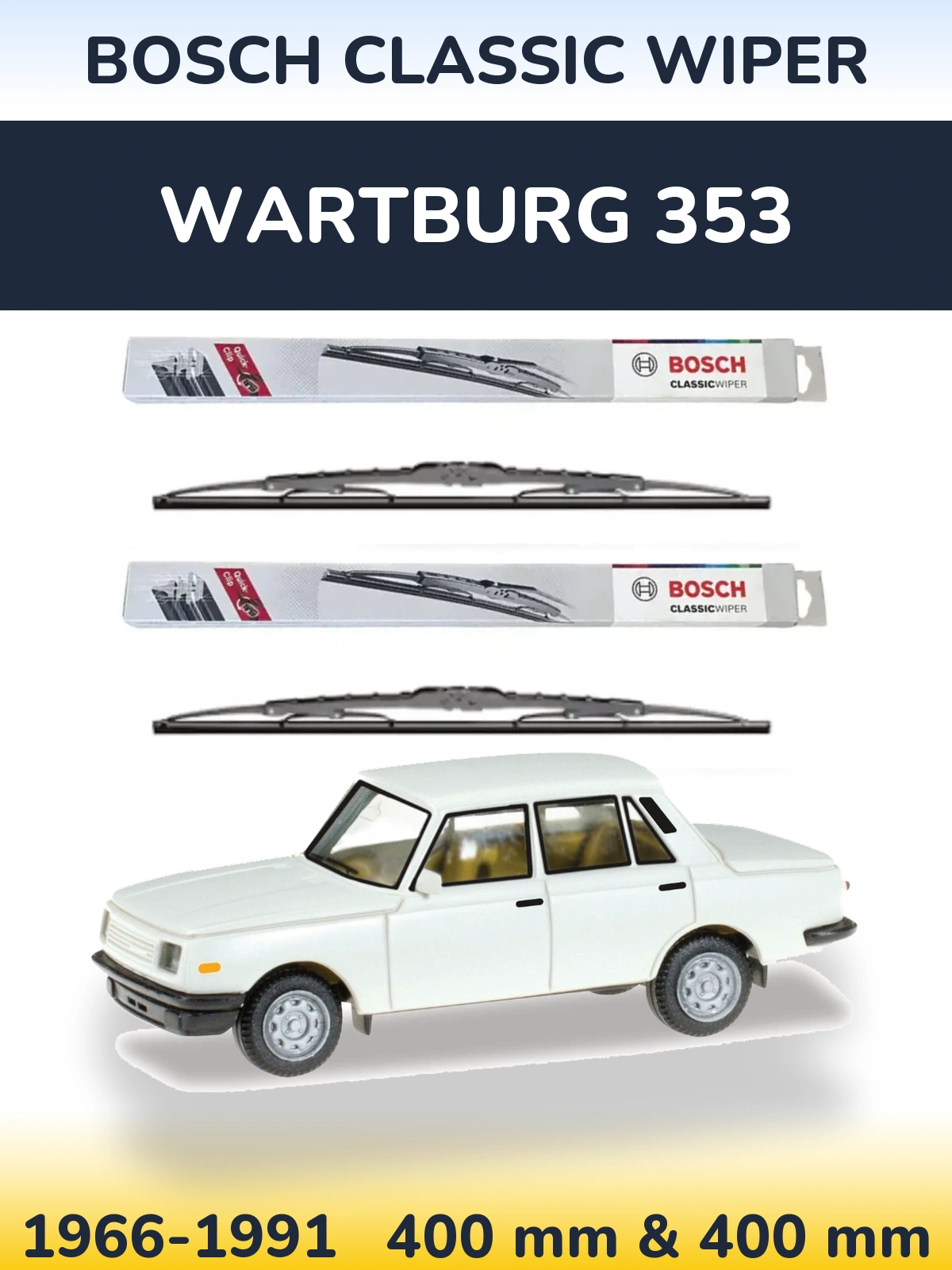 Torkarblad BOSCH Classic Wiper för Wartburg 353