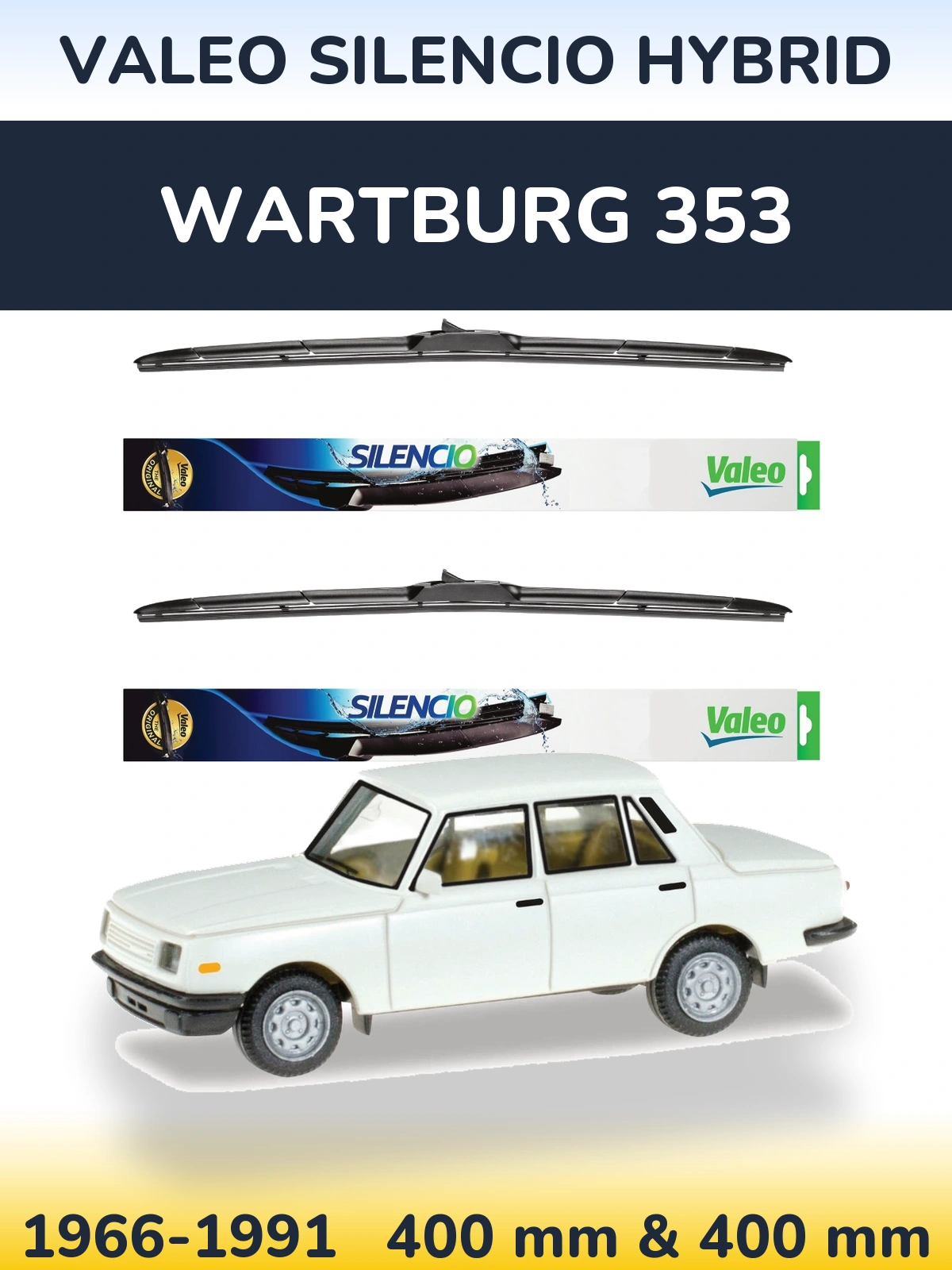 Torkarblad Valeo Silencio Hybrid för Wartburg 353