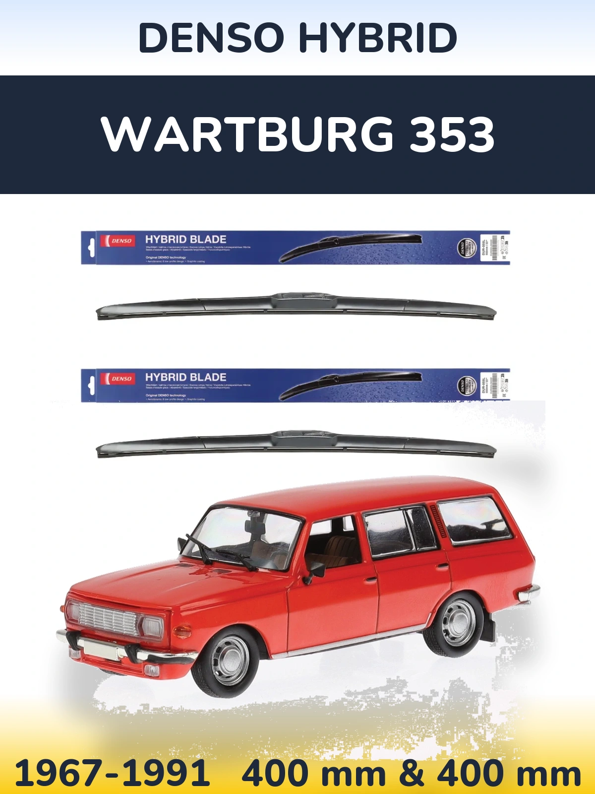 Torkarblad Denso Hybrid för Wartburg 353