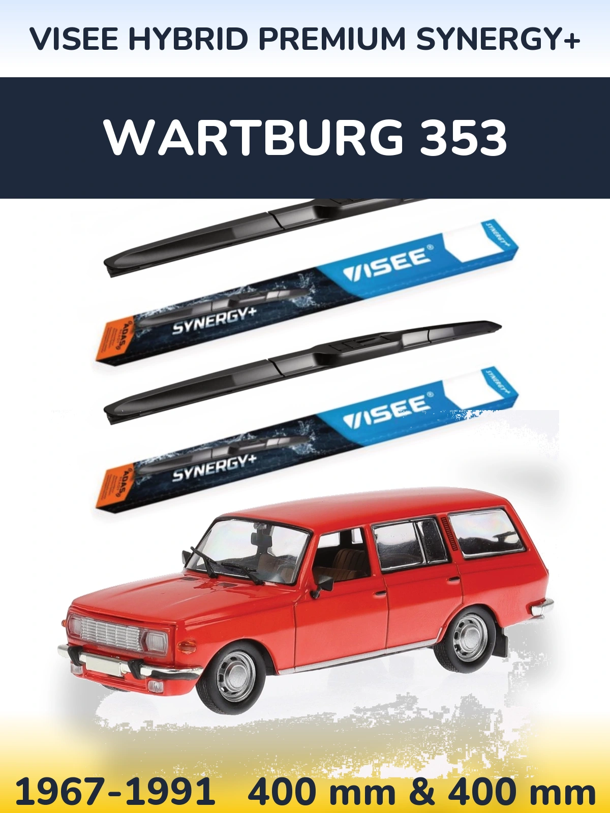 Torkarblad VISEE HYBRID PREMIUM SYNERGY+ för Wartburg 353