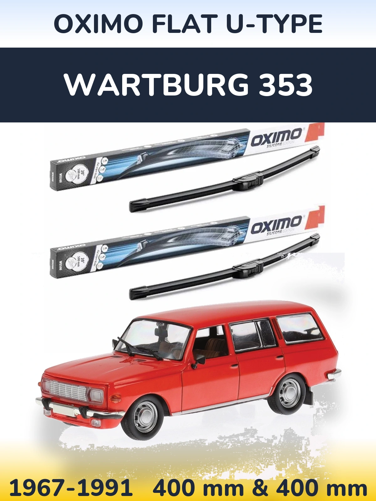 Torkarblad Oximo Flat U-type för Wartburg 353