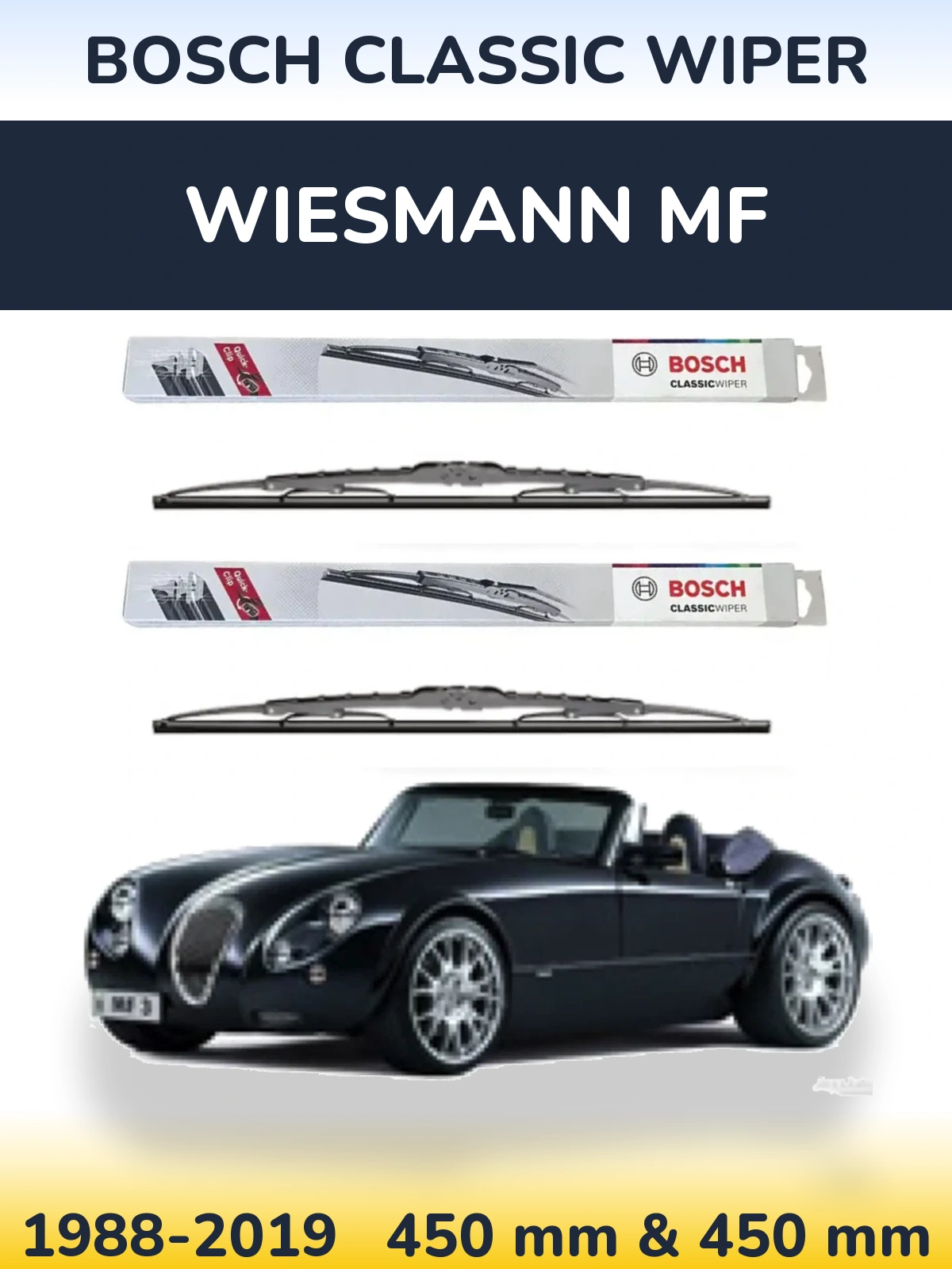 Torkarblad BOSCH Classic Wiper för Wiesmann MF