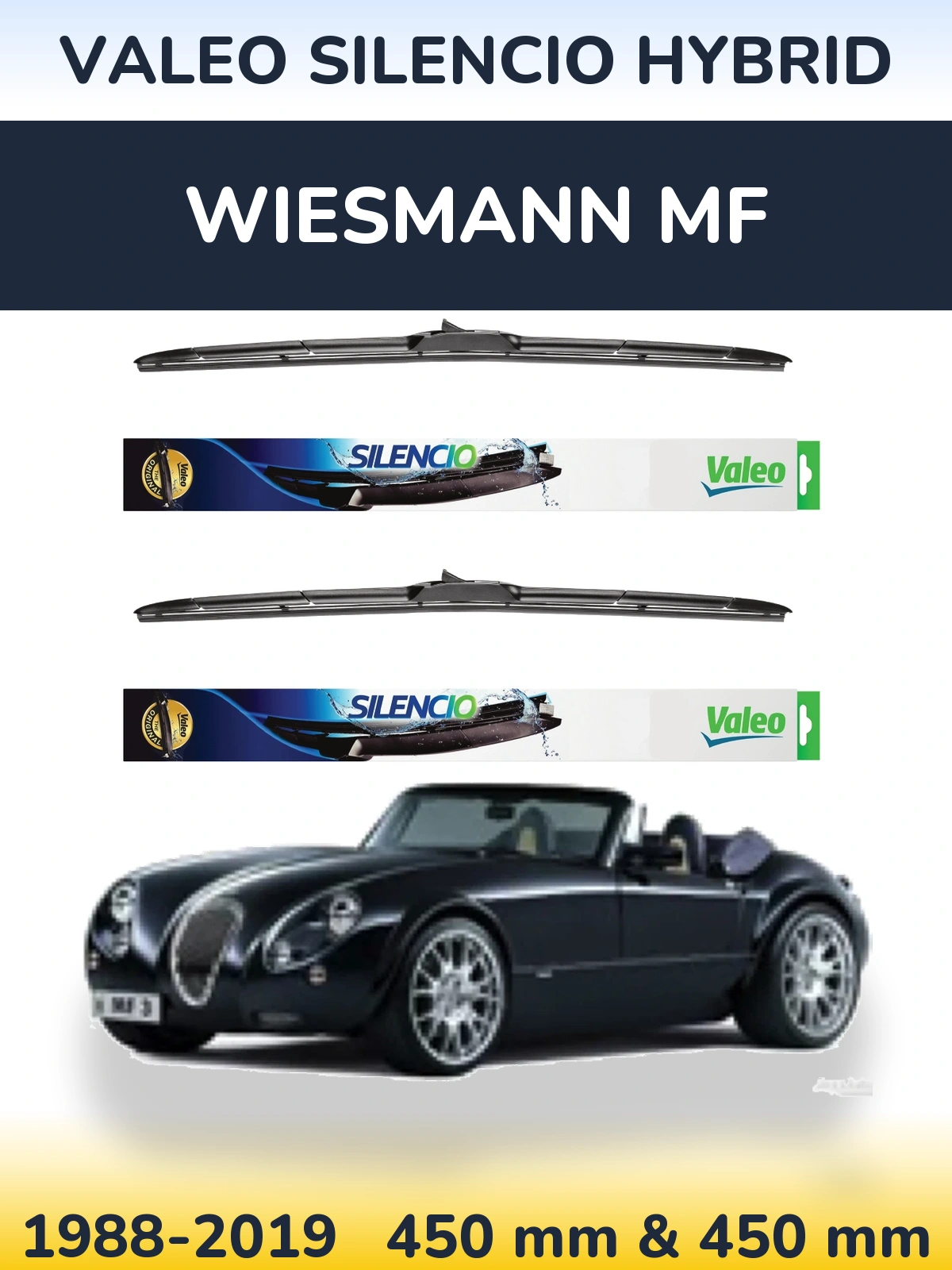 Torkarblad Valeo Silencio Hybrid för Wiesmann MF