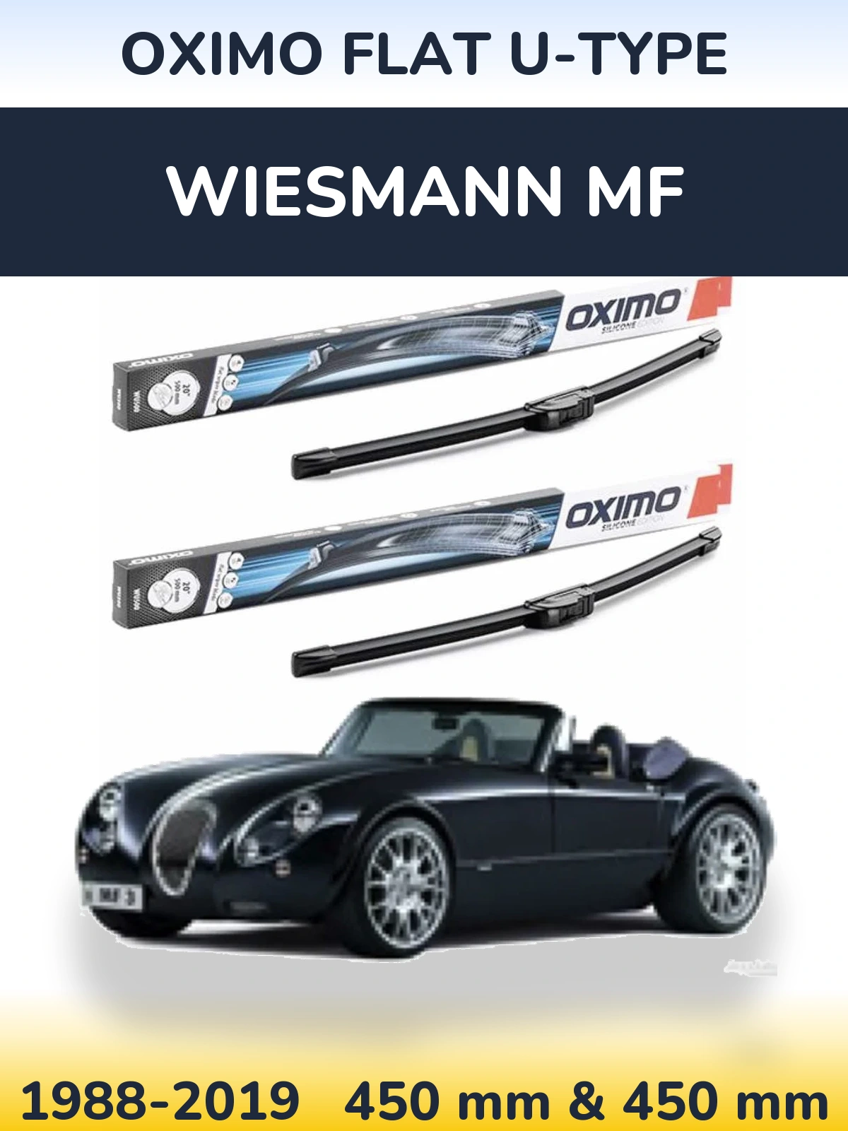 Torkarblad Oximo Flat U-type för Wiesmann MF