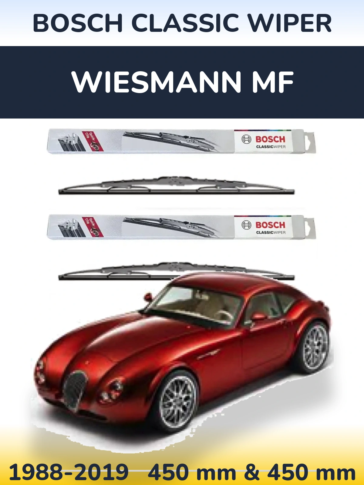 Torkarblad BOSCH Classic Wiper för Wiesmann MF