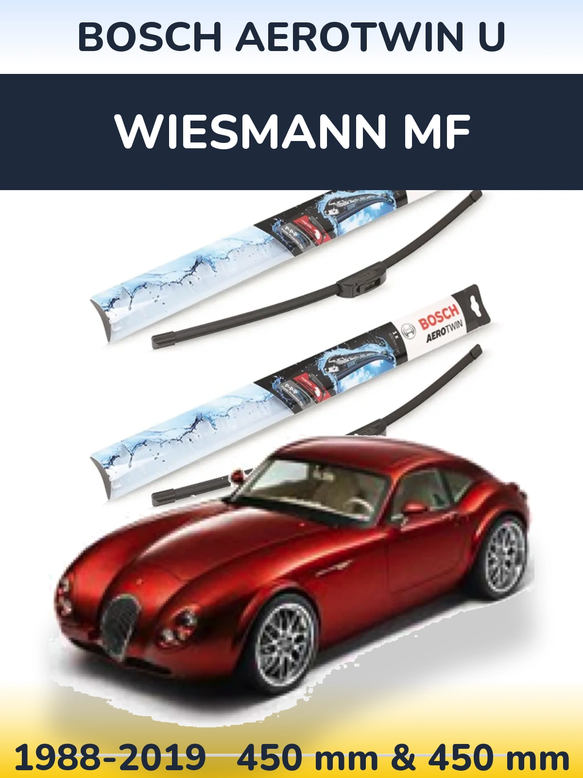 Torkarblad BOSCH AeroTwin U för Wiesmann MF
