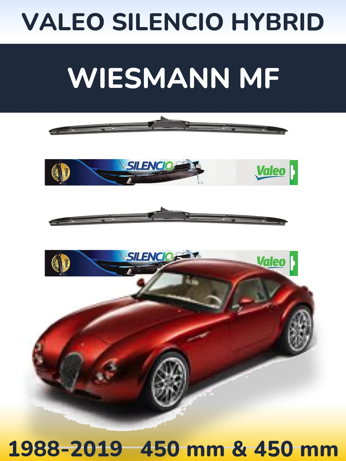 Torkarblad Valeo Silencio Hybrid för Wiesmann MF