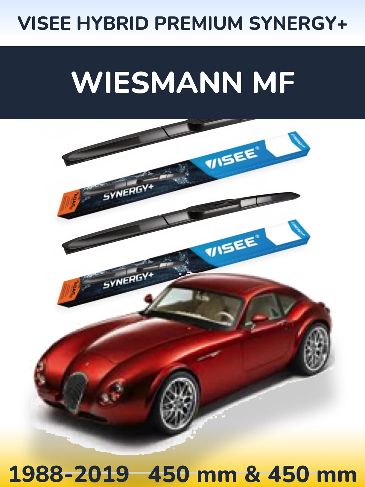 Torkarblad VISEE HYBRID PREMIUM SYNERGY+ för Wiesmann MF