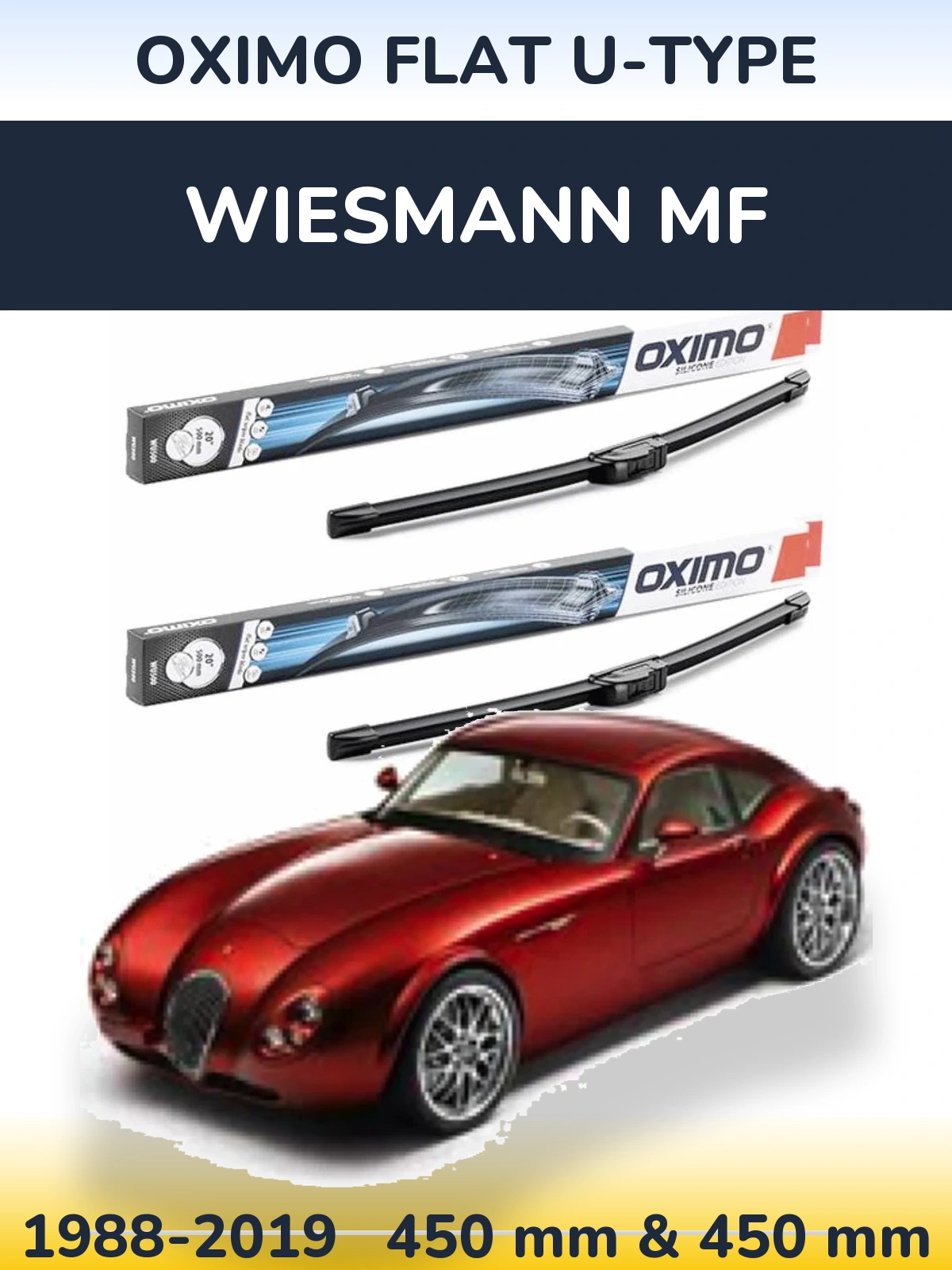 Torkarblad Oximo Flat U-type för Wiesmann MF