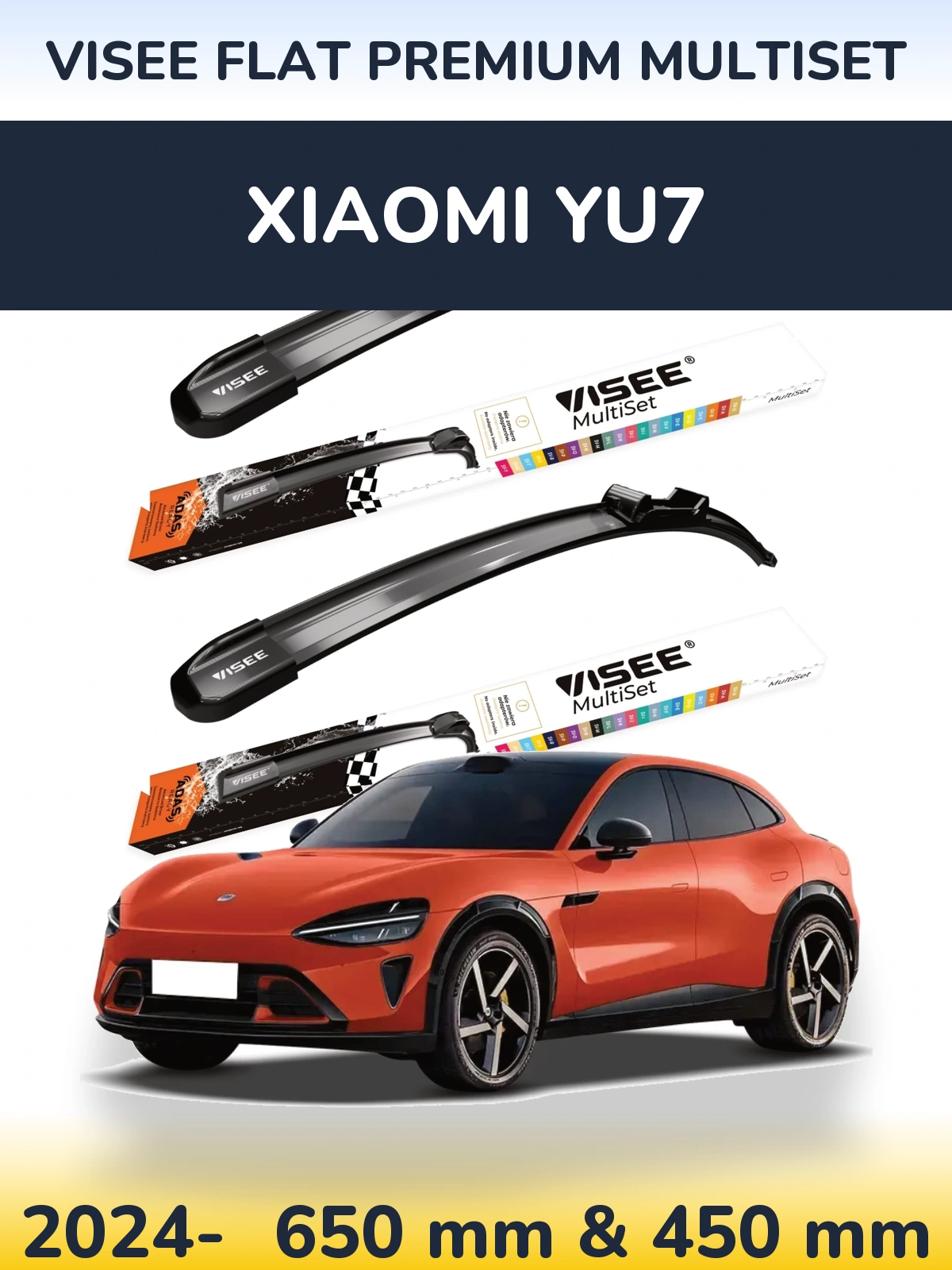 Torkarblad VISEE FLAT PREMIUM MultiSet för Xiaomi YU7