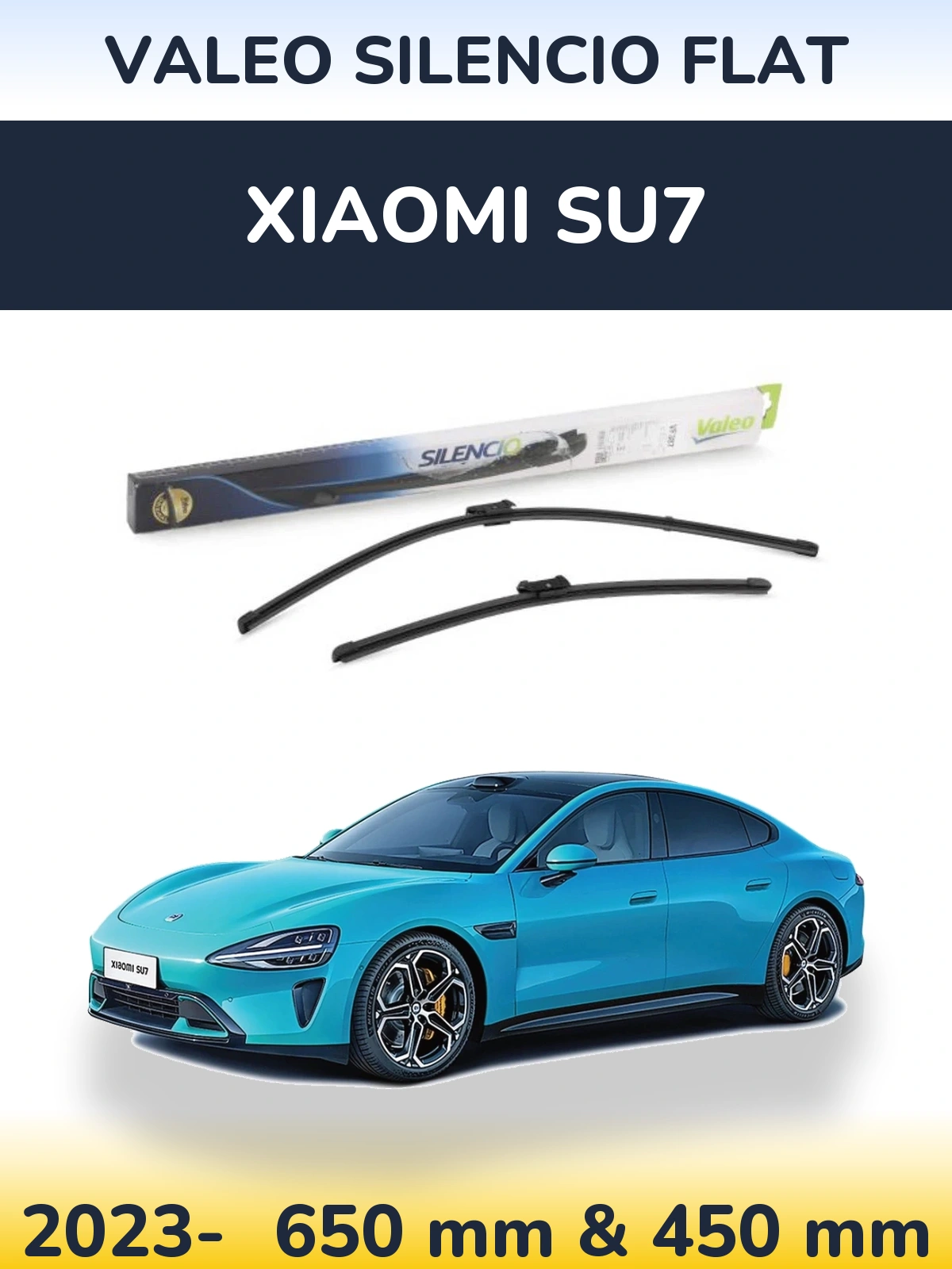 Torkarblad Valeo Silencio Flat för Xiaomi SU7