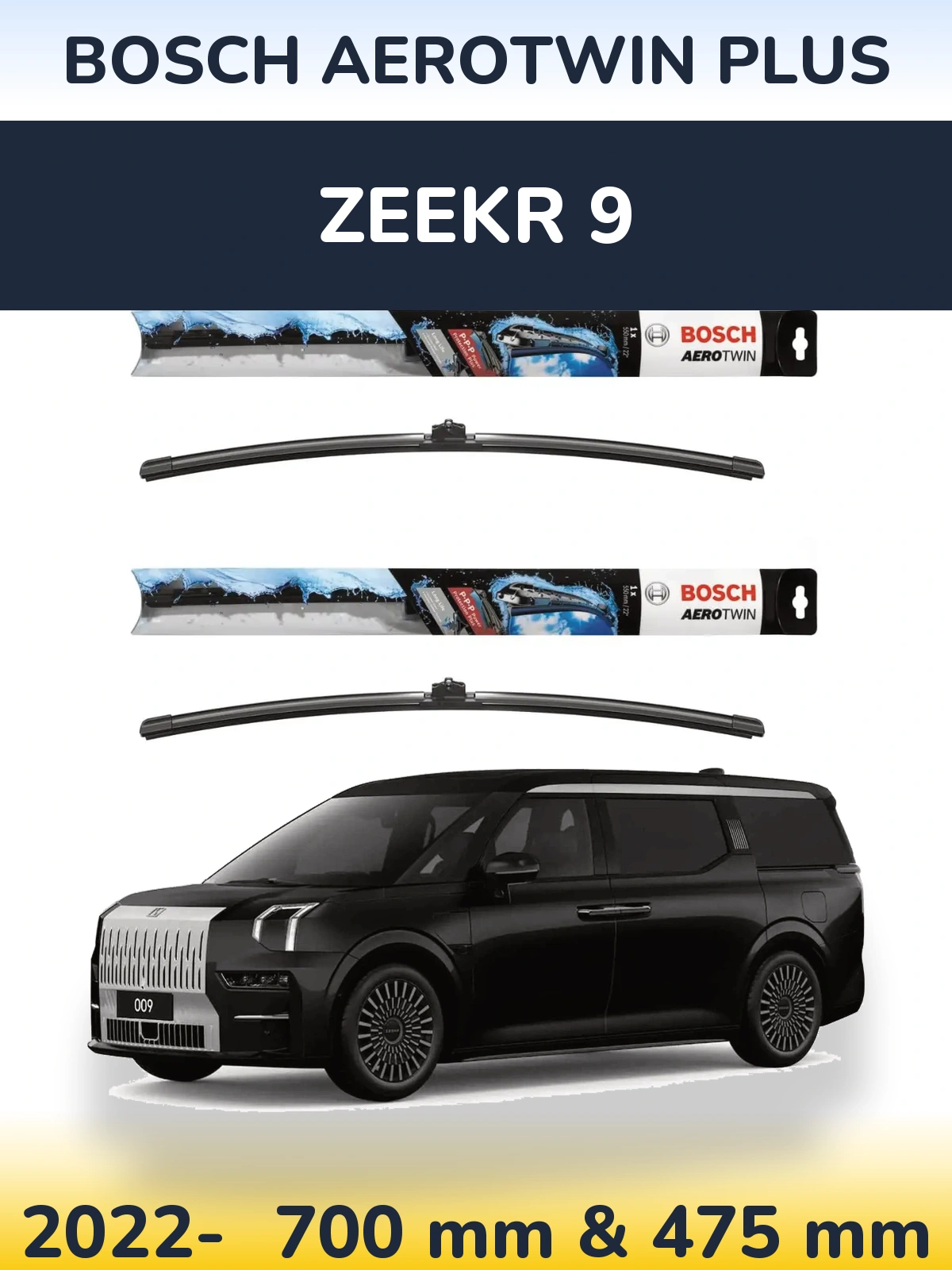 Torkarblad BOSCH AeroTwin Plus för Zeekr 9