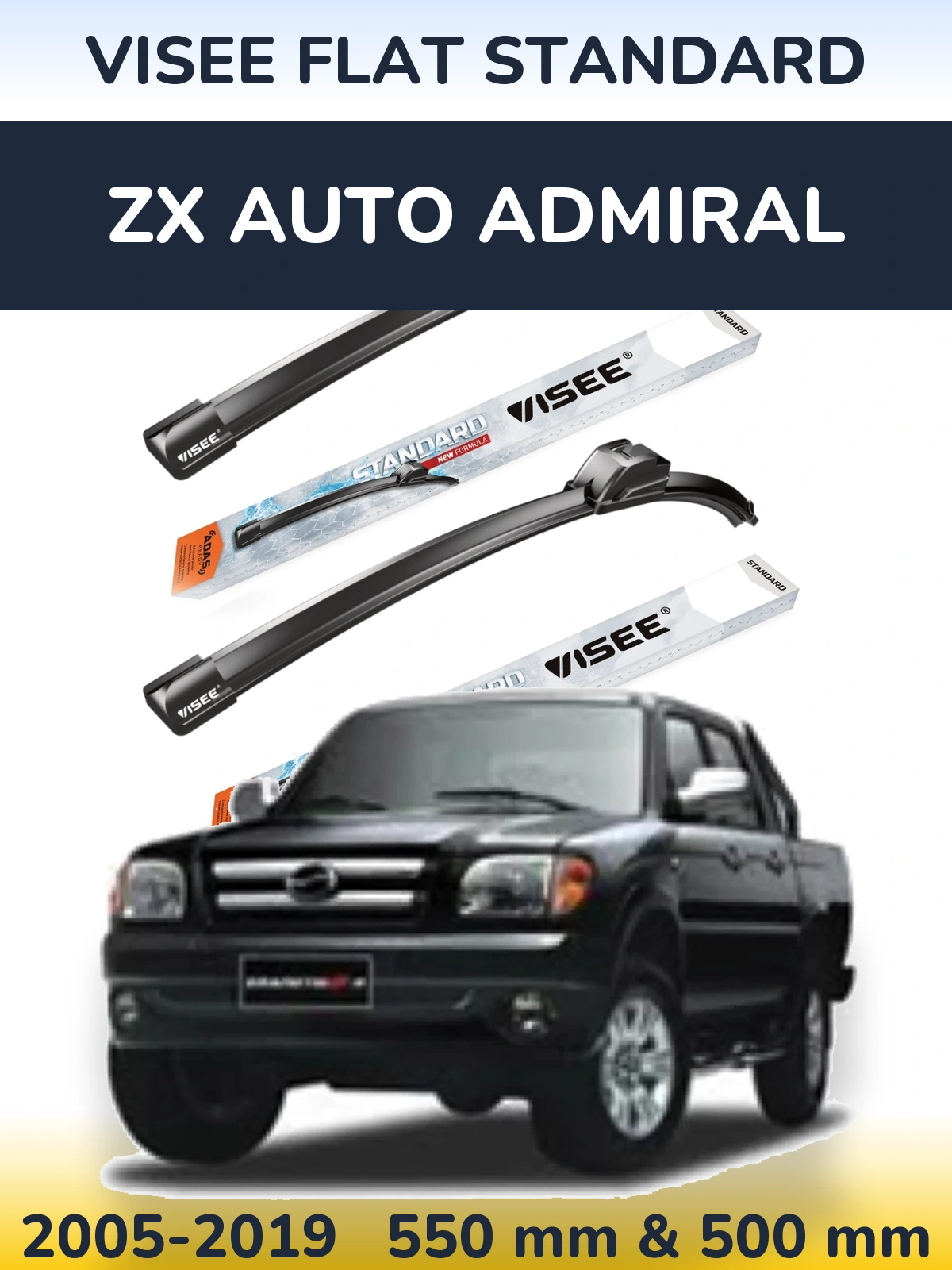 Torkarblad VISEE FLAT STANDARD för ZX Auto Admiral