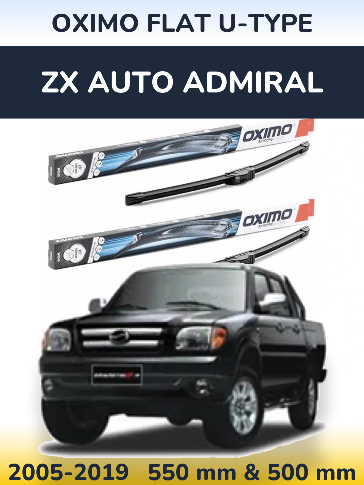 Torkarblad Oximo Flat U-type för ZX Auto Admiral