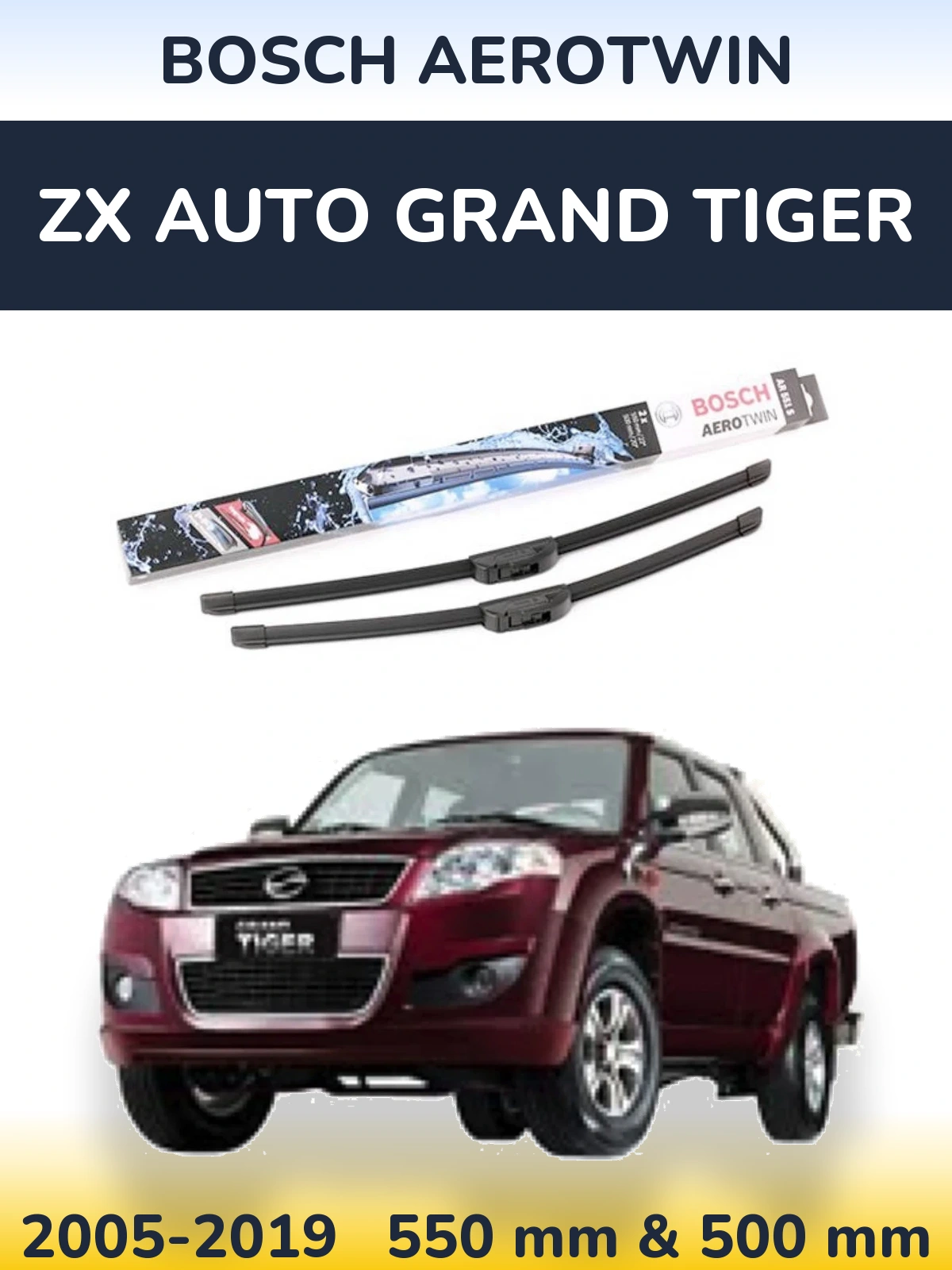 Torkarblad BOSCH AeroTwin för ZX Auto Grand Tiger