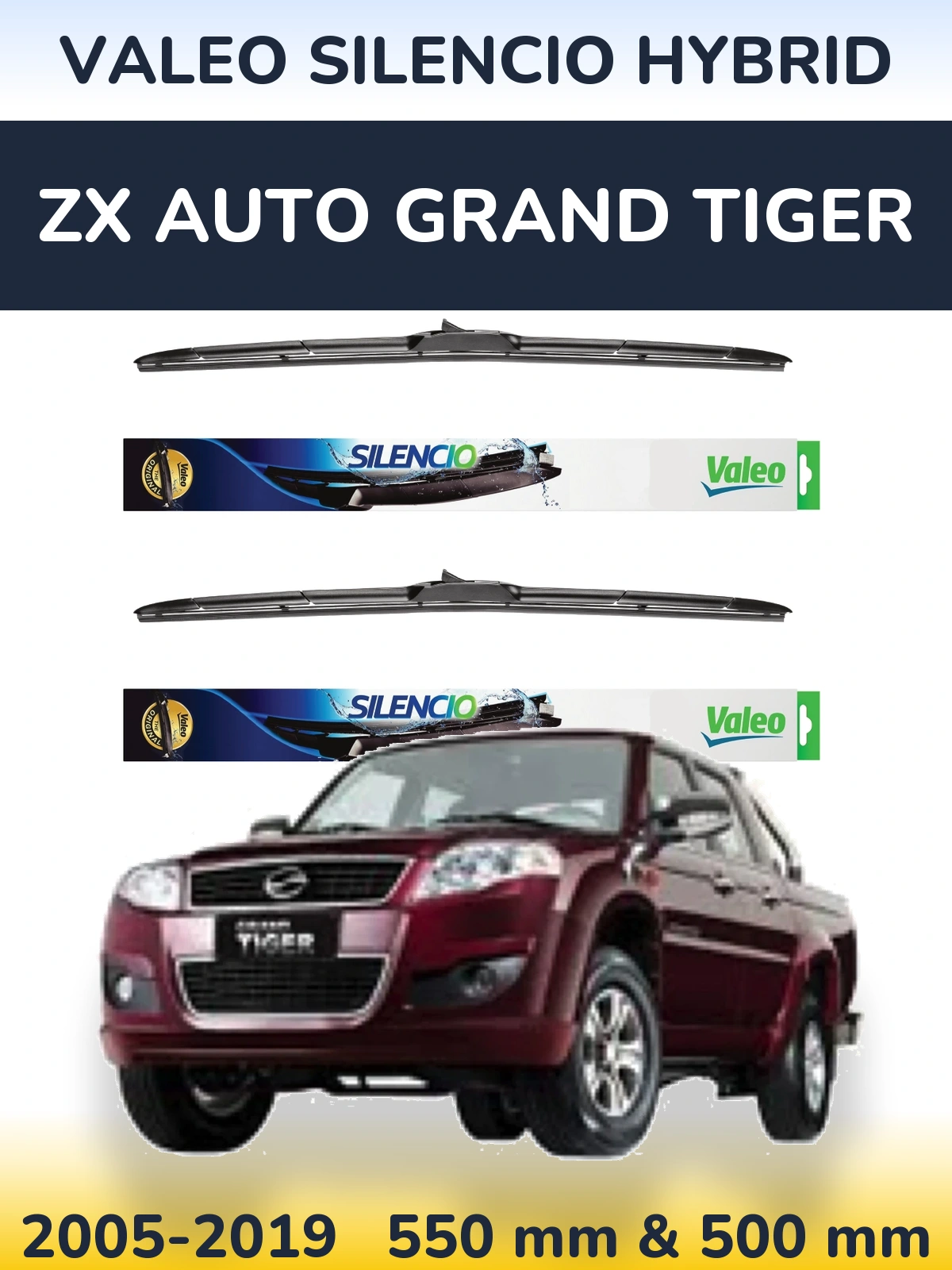 Torkarblad Valeo Silencio Hybrid för ZX Auto Grand Tiger