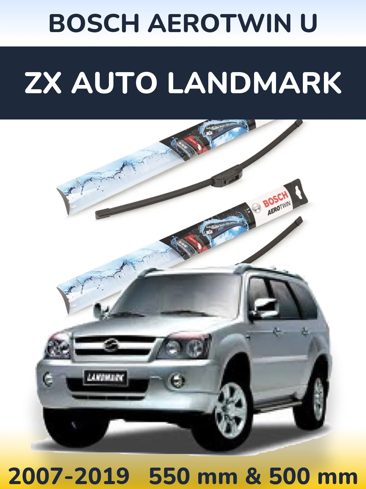 Torkarblad BOSCH AeroTwin U för ZX Auto Landmark
