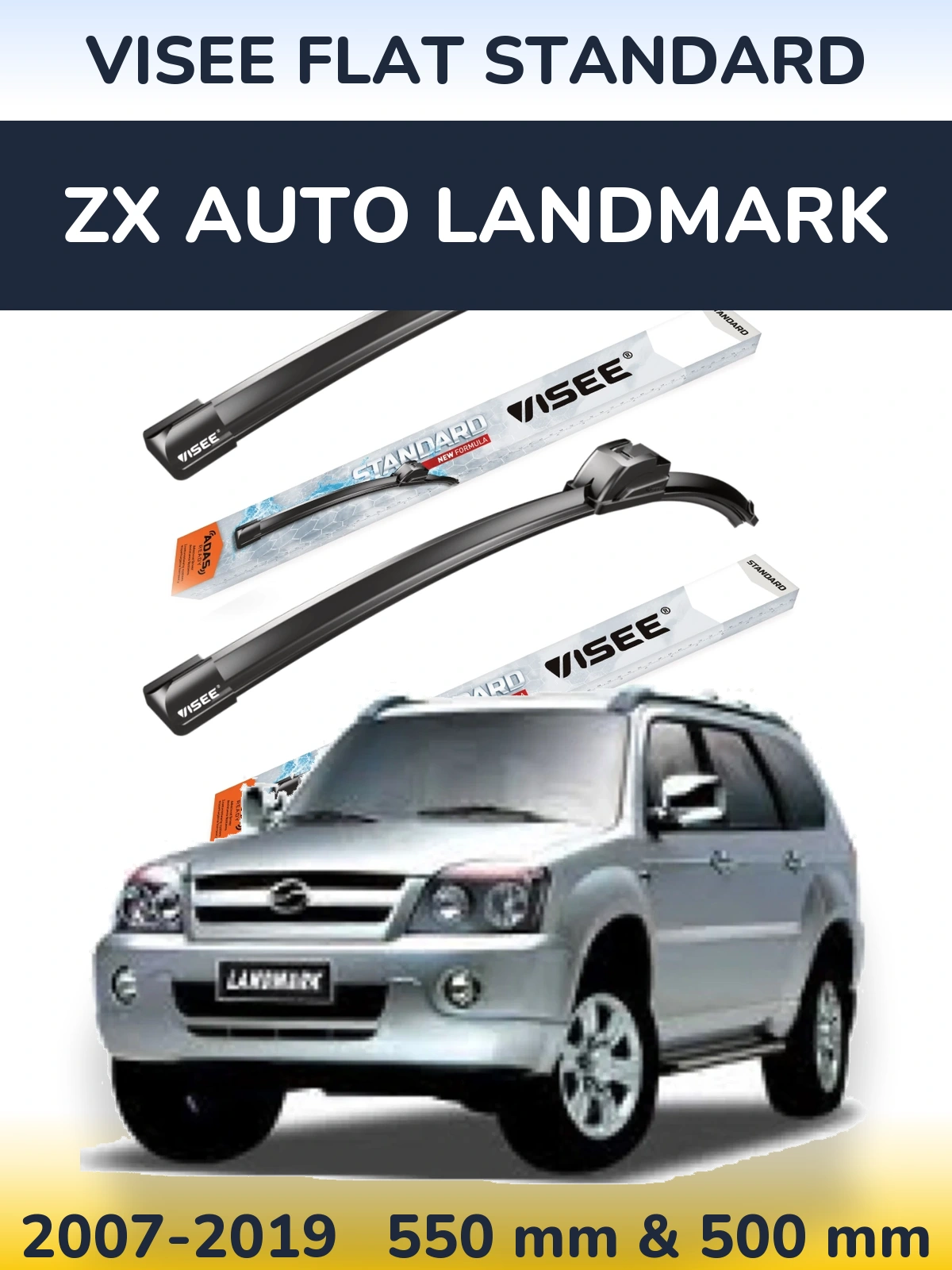 Torkarblad VISEE FLAT STANDARD för ZX Auto Landmark