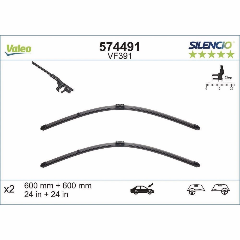 Torkarblad Valeo Silencio Flat för Mercedes E Class