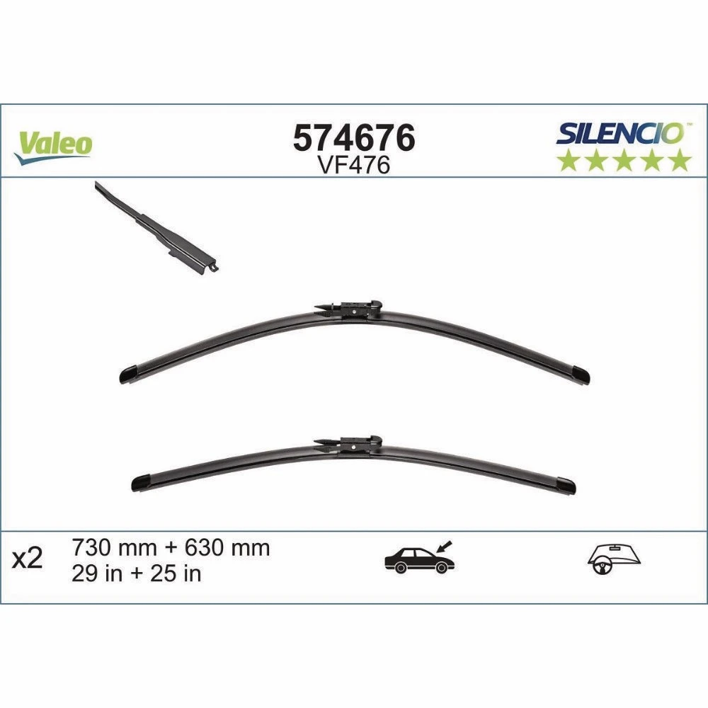 Torkarblad Valeo Silencio Flat för Ford B-Max