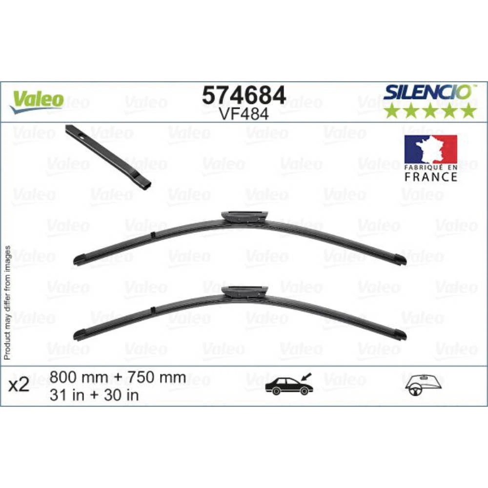 Torkarblad Valeo Silencio Flat för Citroen C4
