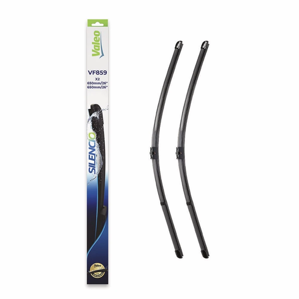Front wiper blade set Valeo Silencio Flat 650 & 650 mm for Porsche Cayenne 2 2010-2018