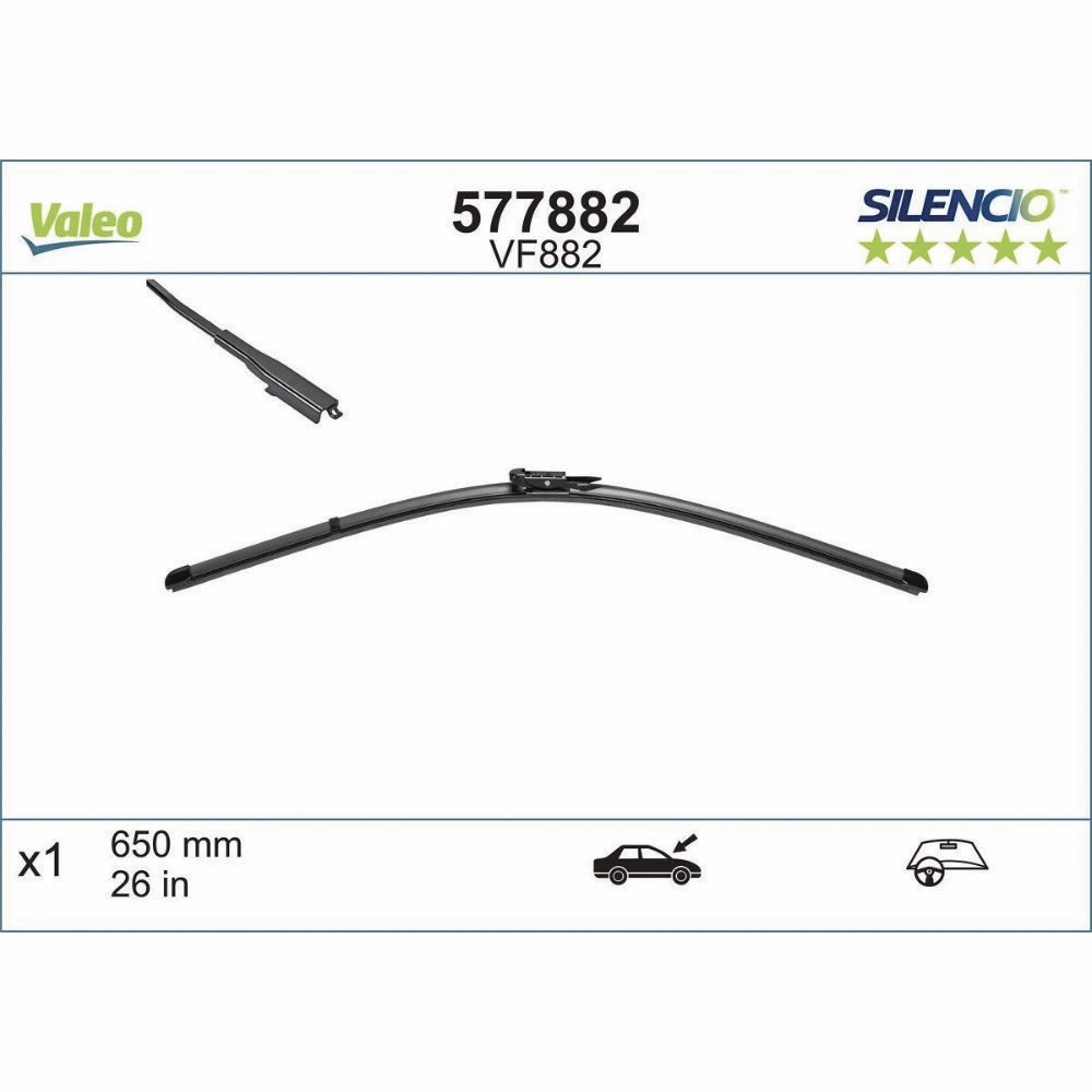 Torkarblad Valeo Silencio Flat för Citroen C1