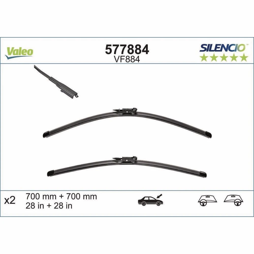Torkarblad Valeo Silencio Flat för Ford Edge