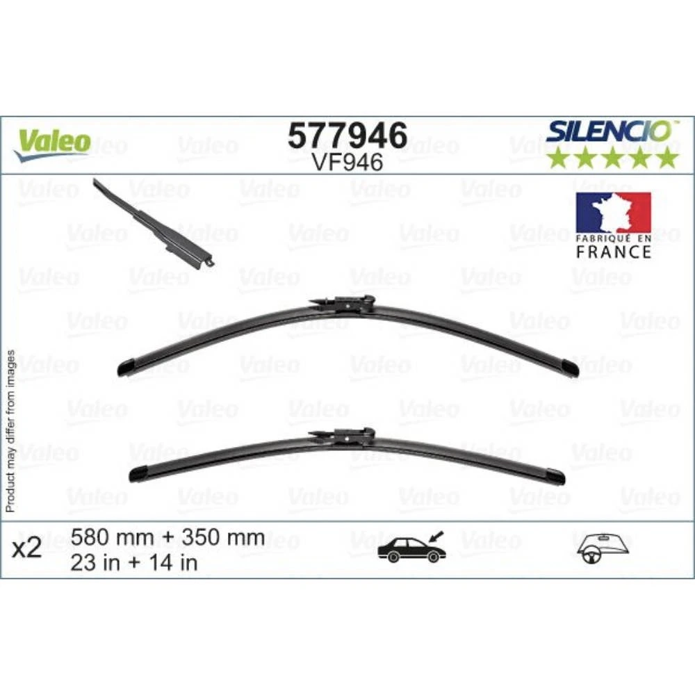 Wiper blades Valeo Silencio Flat for Nissan Juke