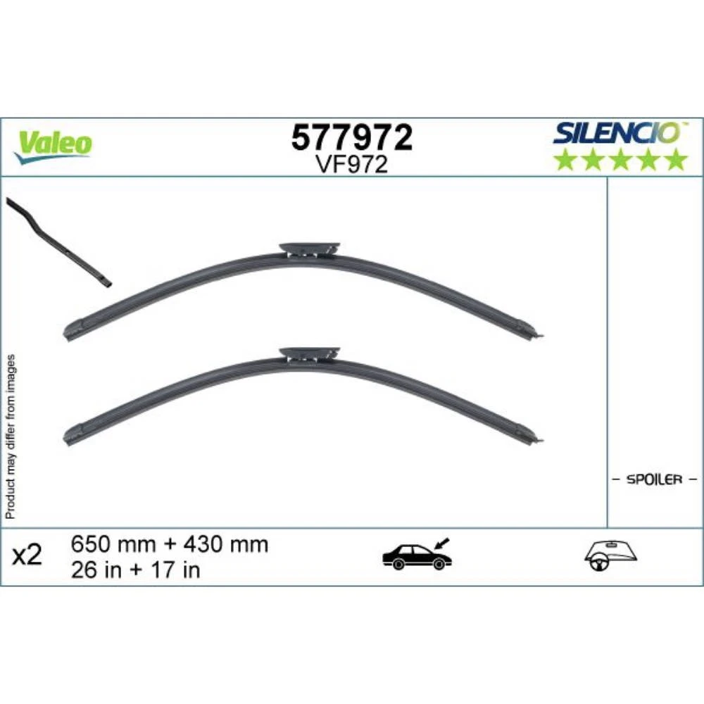 Torkarblad Valeo Silencio Flat för Citroen C4 Cactus