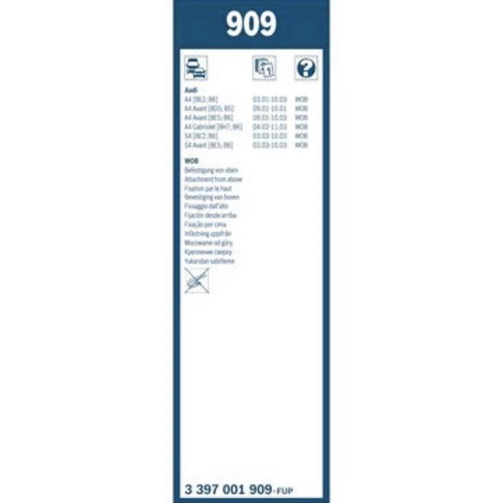 Комплект передних дворников BOSCH Twin 550 & 550 мм для Audi A4 2001-2003