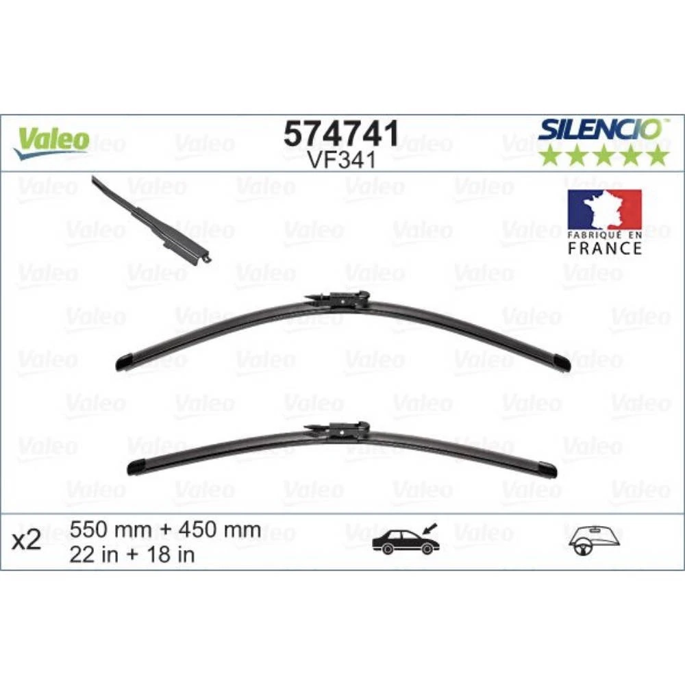 Torkarblad Valeo Silencio Flat för BMW 1 Series